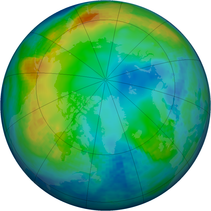 Arctic ozone map for 26 November 2003